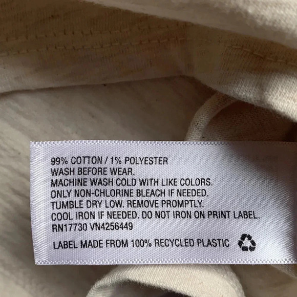 Cat & Jack Crewneck Tee Shirt 3T Toddler color Oatmeal Heather - Picture 5 of 6